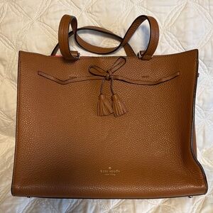 Kate Spade Brown Leather Tote with Tassels